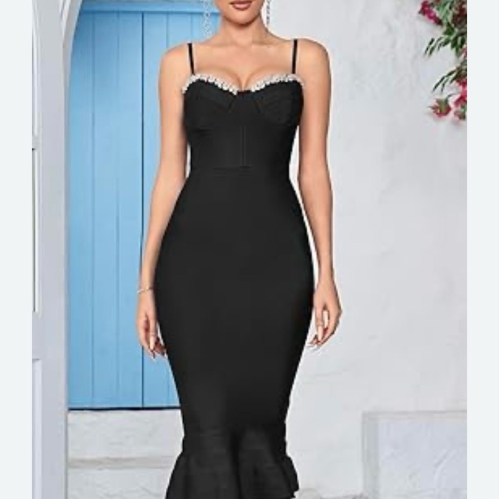 ❤️Elegant Mermaid Dress for Women Straps Fishtail Dress (medium)